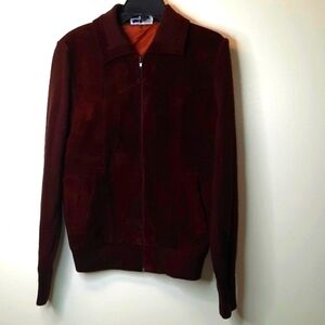 Brown Men's Med or woman's large Suede and cloth